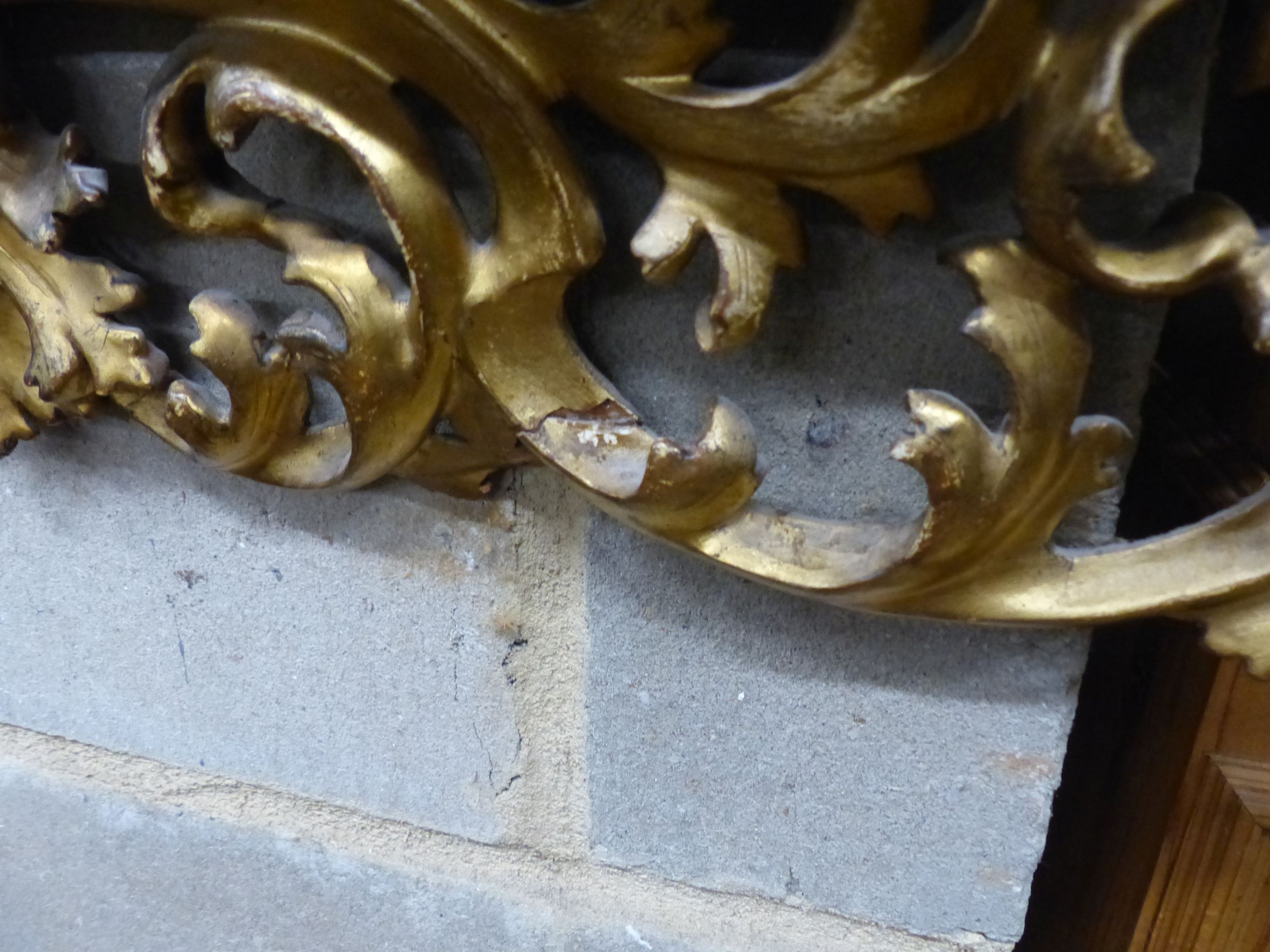 A 19th century Florentine carved gilt wood wall mirror, W.72cm H.108cm